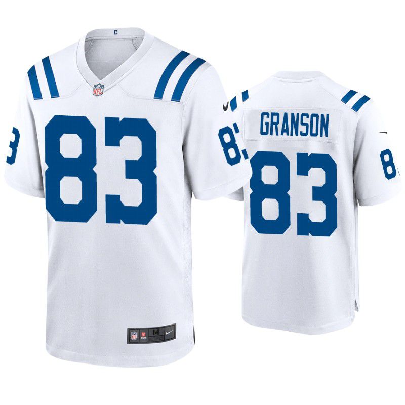 Men Indianapolis Colts #83 Kylen Granson Nike White Game NFL Jersey